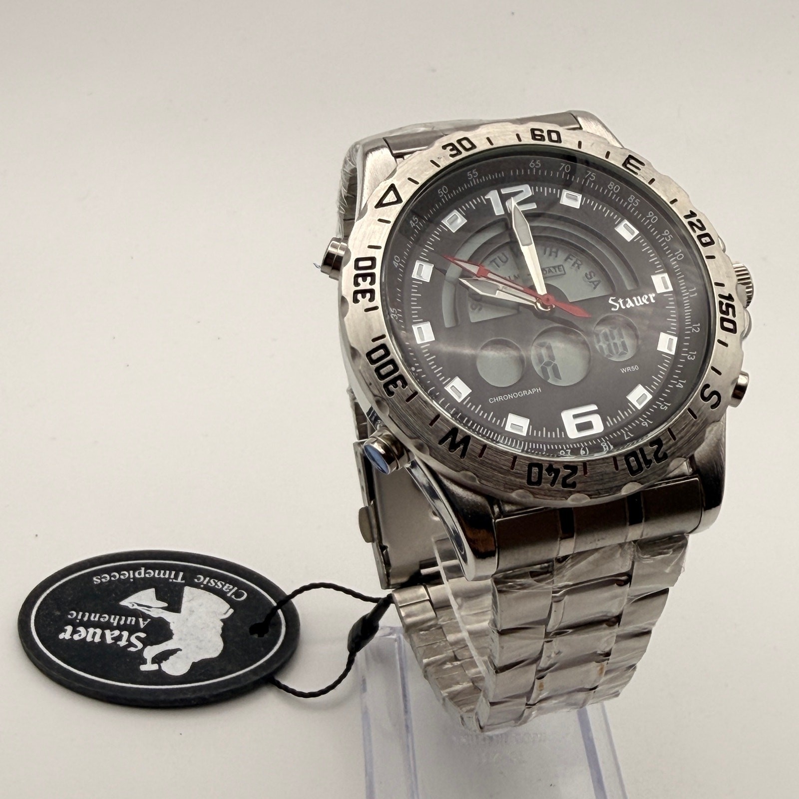 Stauer Compendium Hybrid Chronograph Watch - Oversized Sporty Timepiece image 8