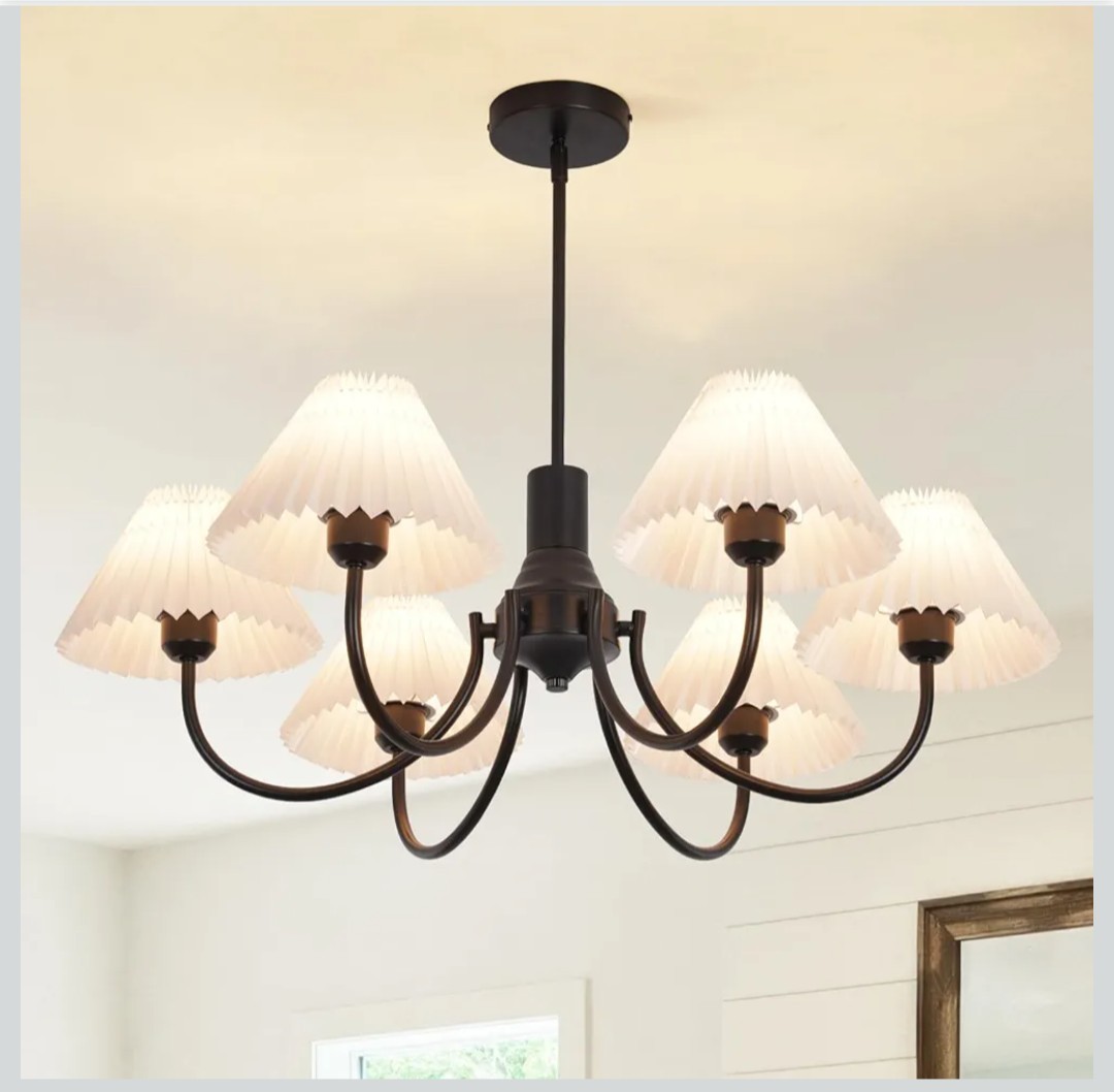 Black Chandelier,6-Ligh Farmhouse Chandelier for Dining Room,Rustic...