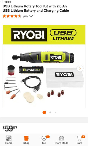 ⭐️NEW⭐️ Ryobi USB LITHIUM Rotary Tool Kit