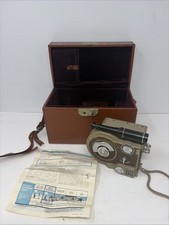 Revere Eight Model 70 8mm Movie Camera Untested Vintage w/ Leather Case