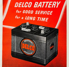 1949 Delco Remy Car Battery Advertisement Vintage Automobilia Car Supply Dwu16a