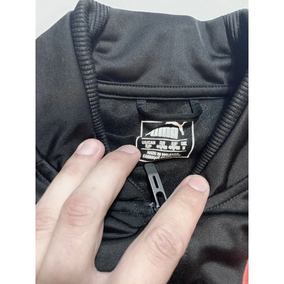 Arsenal FC Puma Stadium Mens S black/pink Full Zip Football Track Top - Image 3 of 4