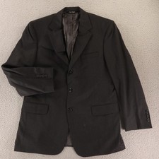 Jos A Bank Jacket M 41R Charcoal Gray 100 Wool Twill Worsted Blazer Sport Coat