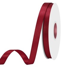 5/8 Inch Wide Wine Red Satin Ribbon 50 Yards Double Face Wine Red Ribbon