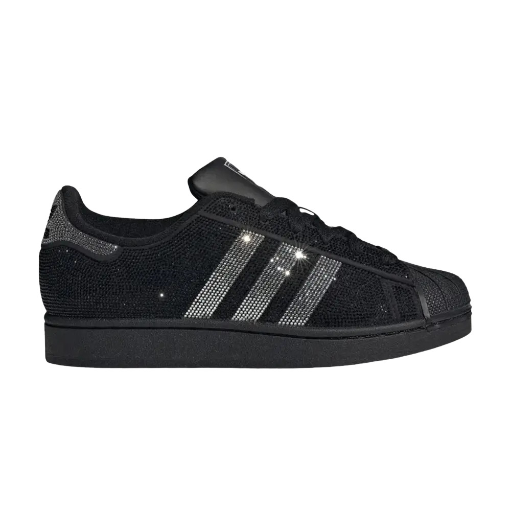adidas adidas Womens Superstar 2 Rhinestone Black Silver IH4200