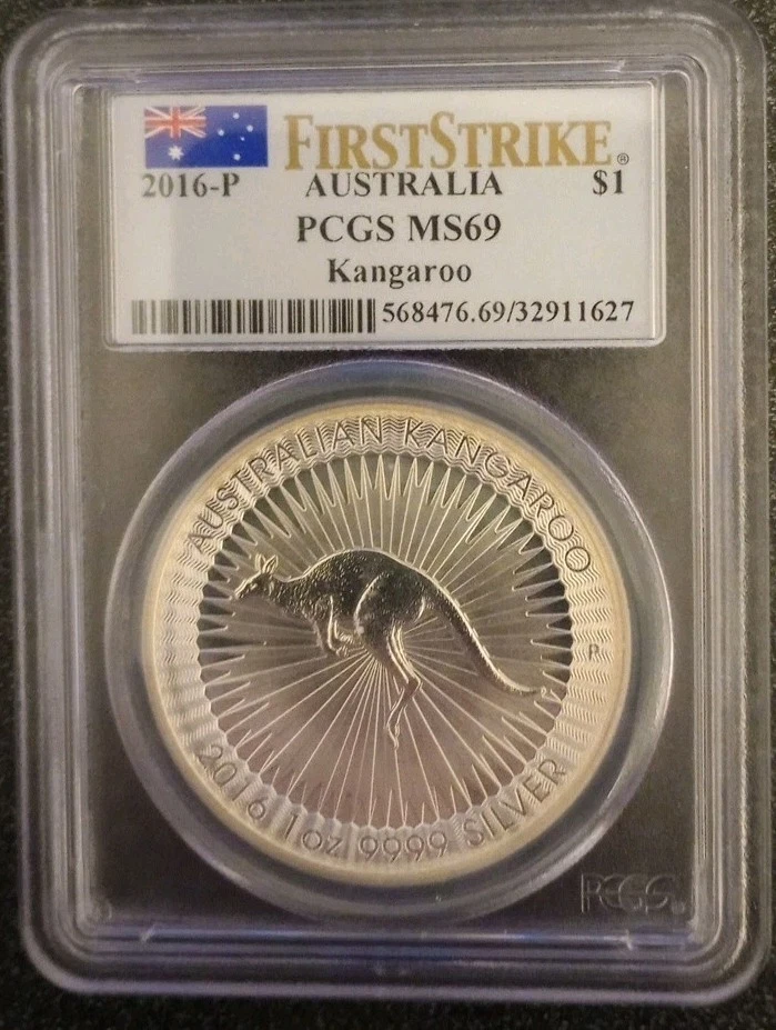 2022年オーストラリア 銀製虎コイン PCGS MS69 Australian Kangaroo Grade MS 69 Silver Bullion Coins for sale | eBay