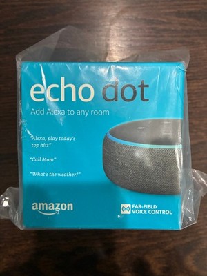 Amazon Echo Dot 3rd Gen Smart Speaker Charcoal Black NIB New In Sealed Box