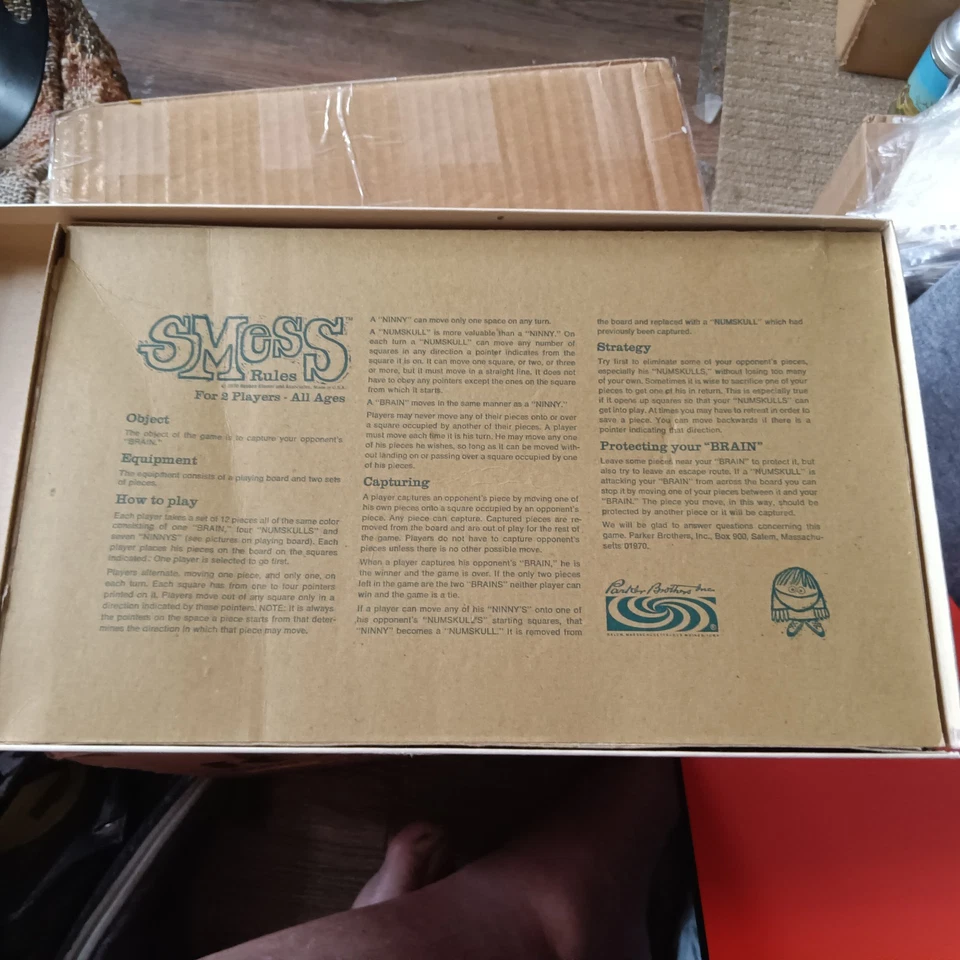 Vtg SMESS The Ninnys Chess Board Game 1970 Parker Brothers Complete Instructions - Image 4 of 4