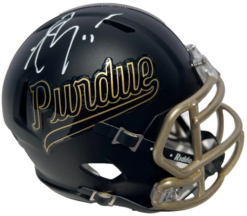 DREW BREES SIGNED AUTOGRAPHED PURDUE BOILERMAKERS FOOTBALL MINI HELMET JSA
