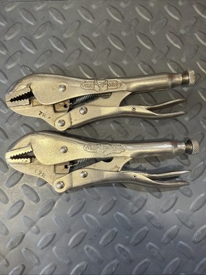Set of 2 Vise Grip Peterson Dewitt 7R Locking Pliers Made in USA Used