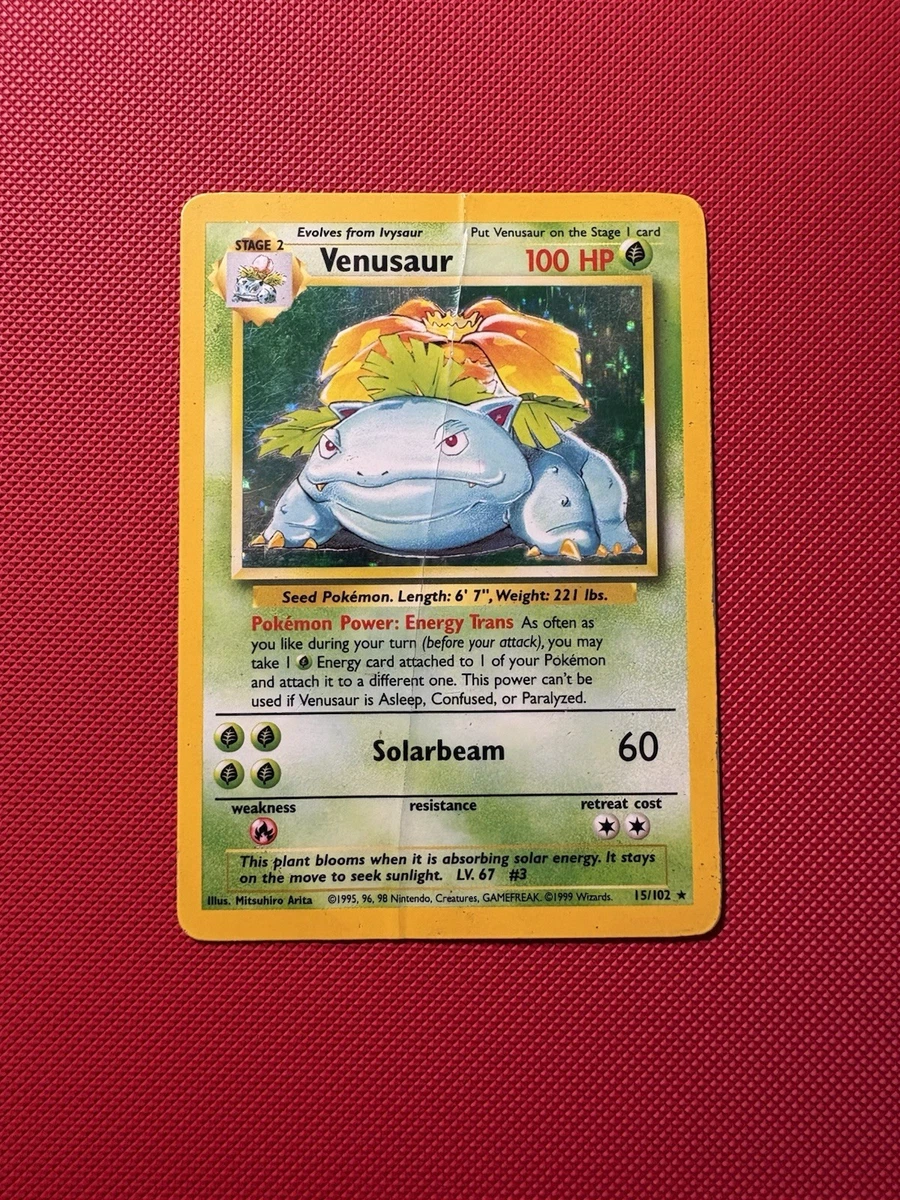 1999 venusaur pokemon card value - (15/102) - Base Set have for your premier collection. 1999 Pokemon Base Set Venusaur