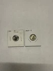 Silver Roosevelt Dimes (X2) 1960 & 1955-S UNC