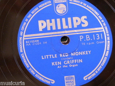 78rpm KEN GRIFFIN little red monkey / til i waltz again with you PB 131