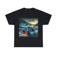 Adult Unisex T Shirt Futuristic Rally Car Racing Car Tee Motorsport Drones Cool