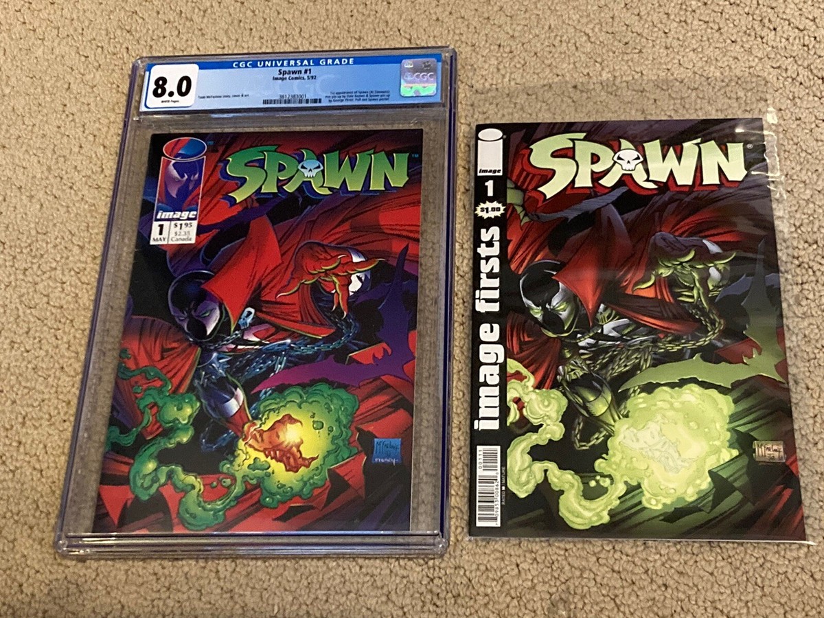Spawn 1 CGC 8.0 White Pages (1st app Spawn) CGC #001 + magnet + IF