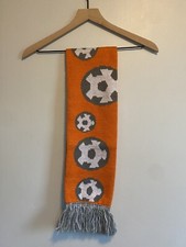 Kid's Orange Soccer Shot's Scarf with Fringe