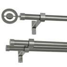 Gardinenstange Vorhangstange 19mm 1-läufig/2-läufig Anthrazit Grau Design Metall