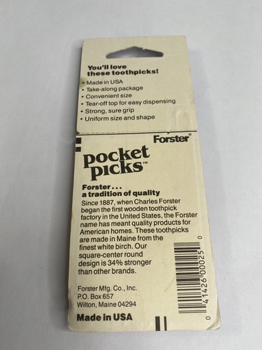 Vintage Forster Taschenplektren Zimt 50 Ct Made in USA 1990ERer - Bild 5 von 5