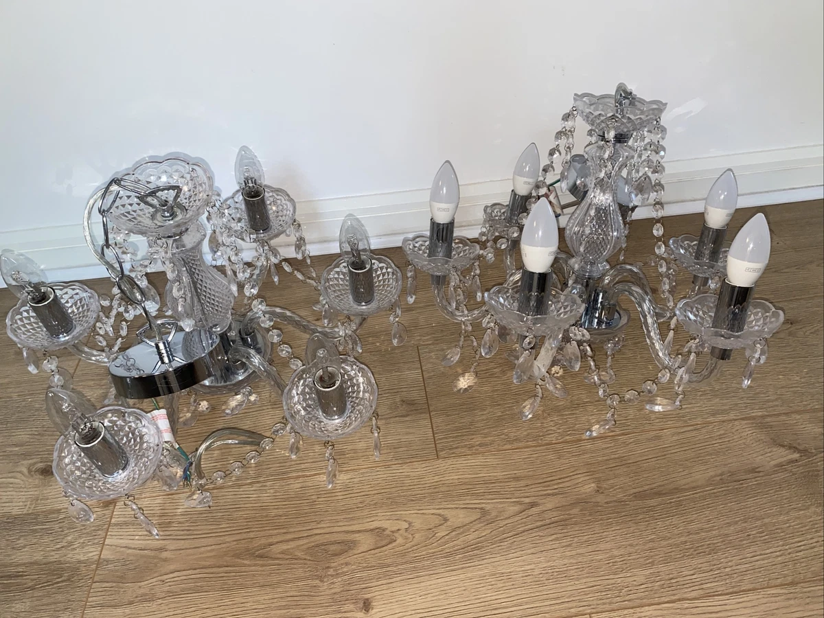 Silver sale chandelier wilko