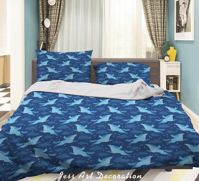 3D Unicorn Cloud Cartoon Pattern Quilt Cover Set Bedding Sets Pillowcases Queen