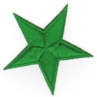 Au91★Stern AufnäHer Zum AufbüGeln BüGelbild BüGelflicken Patch GrüN 8,5 X 8,5 Cm