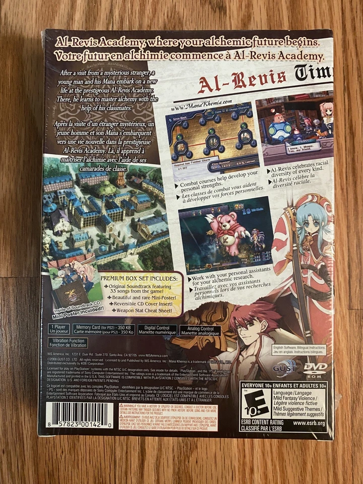 NEW Mana Khemia Alchemists of Al-Revis Premium Box PlayStation 2 PS2 NIS Sealed - Image 2 of 4