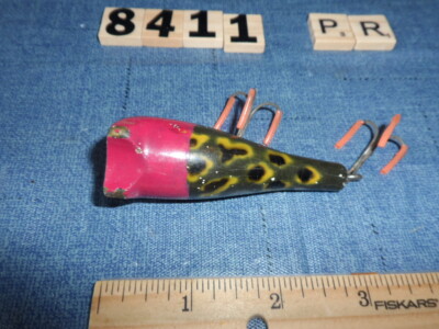 T8411 PR SHAKESPEARE WOODEN POP I FROG POPPER FISHING LURE | eBay