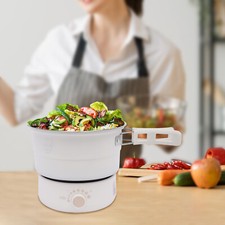 1.6L Mini Hot Pot Electric Cooker Multifunction Split 110V w/Steamer 500W