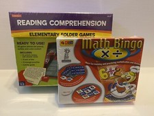 New Lakeshore Reading Comprehension Elementary Folder Games Plus Orda Math Bingo