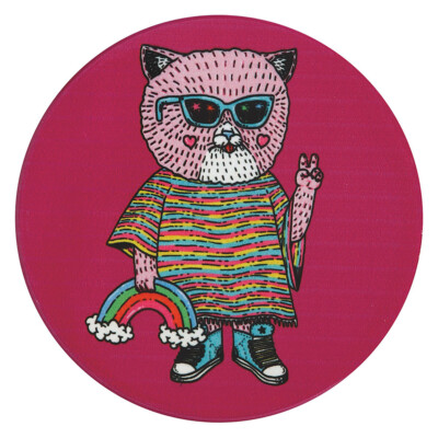Maxwell & Williams DU0189 MULGA Untersetzer rund, 10,5 cm, Cat (Katze), Keram...