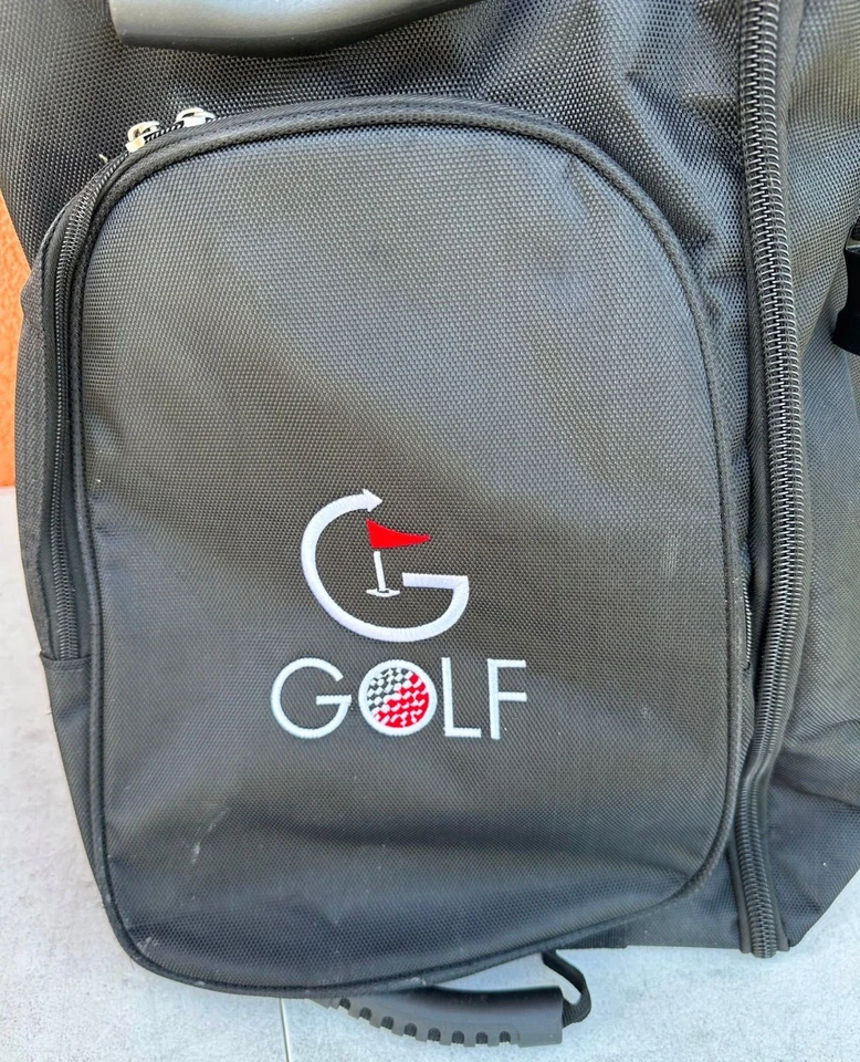 Golf Club Travel Case Carry Soft Rolling Flight Bag Black Unbranded - Image 4 of 4