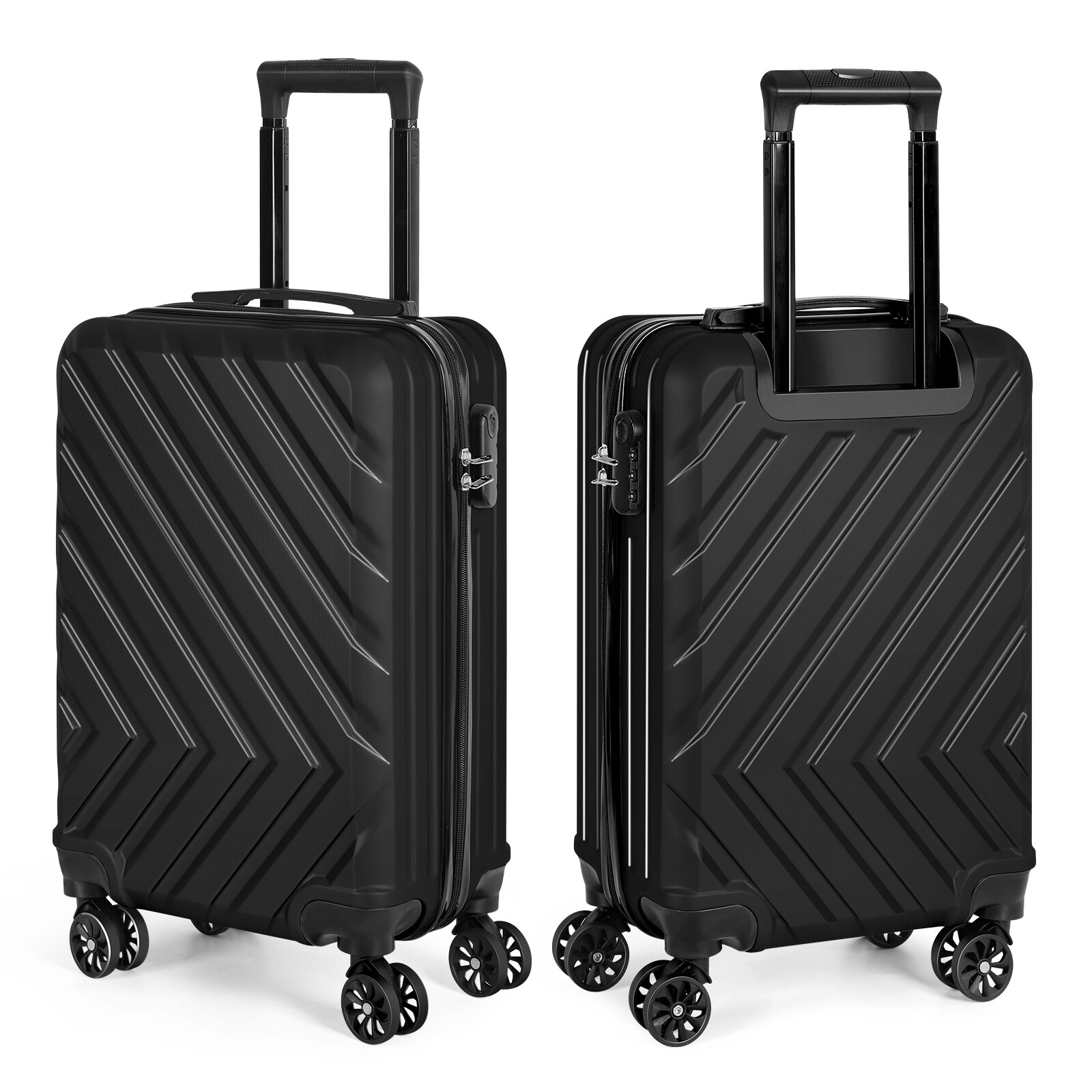 20in Carry on Luggage Airline Approved,Hardside Lightweight Suitcases with Wheel eBay
