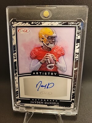 2022 Sage Artistry #A-JD2 Jayden Daniels Auto - LSU Tigers