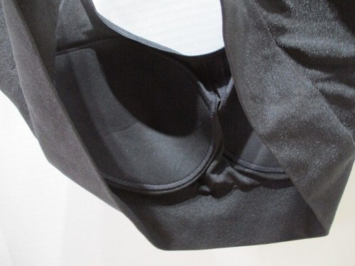 Warners Bra Womens Large Black Wireless Shirt Hook Loop Back Adjustable Straps - Picture 8 of 10