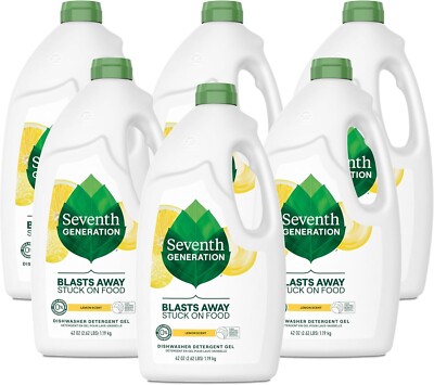 Seventh Generation Dishwasher Detergent Gel Liquid Soap Lemon Scent Dish Deterge