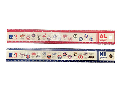 Rulers 2 MLB Basebal National & AmericanLeague 12 inch Empire Berol Vintage