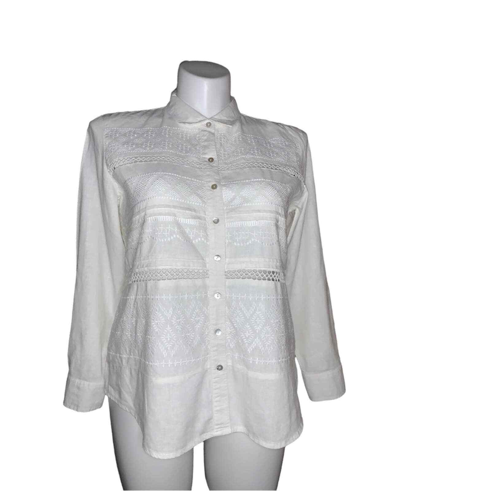 Multiples Button-Down Shirt, Size L - image 7