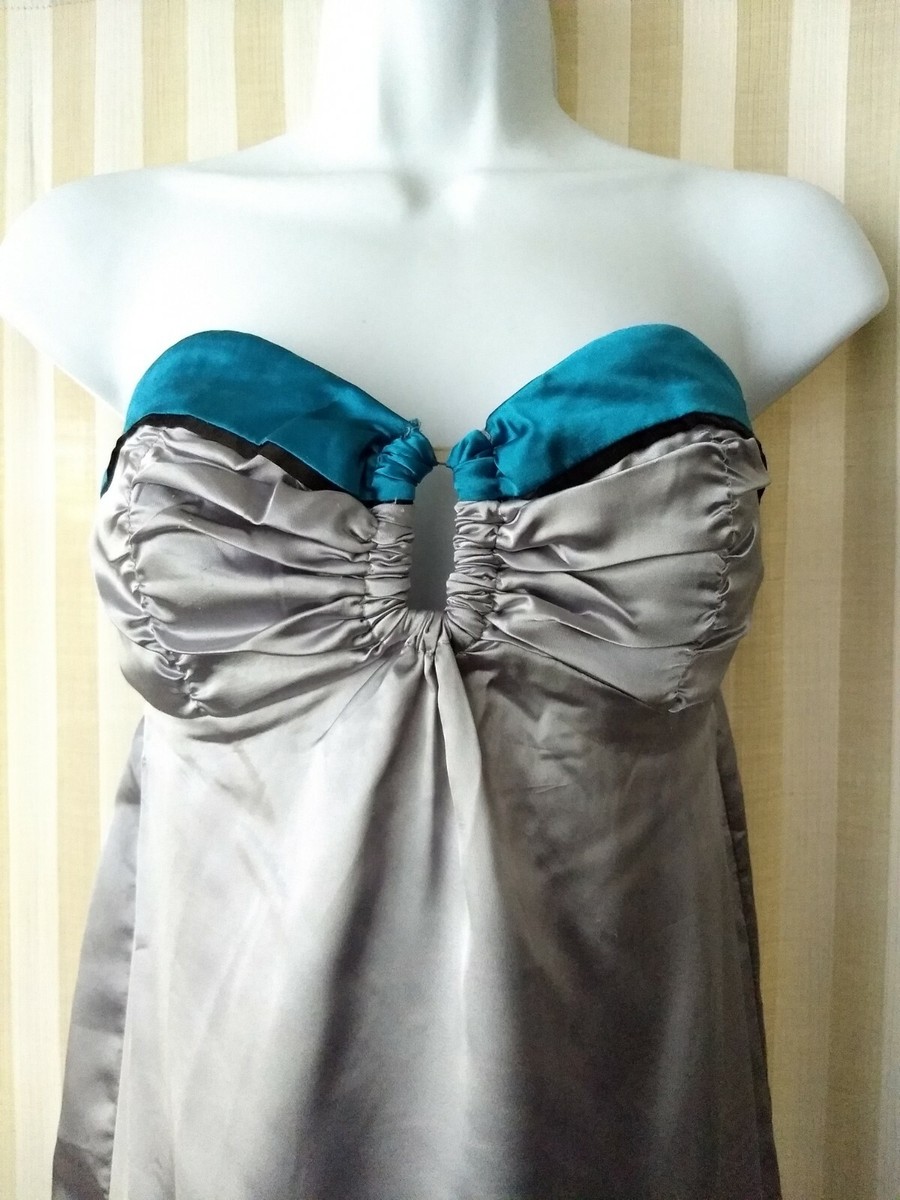 Gray woman dress, without straps Sal Size M | eBay