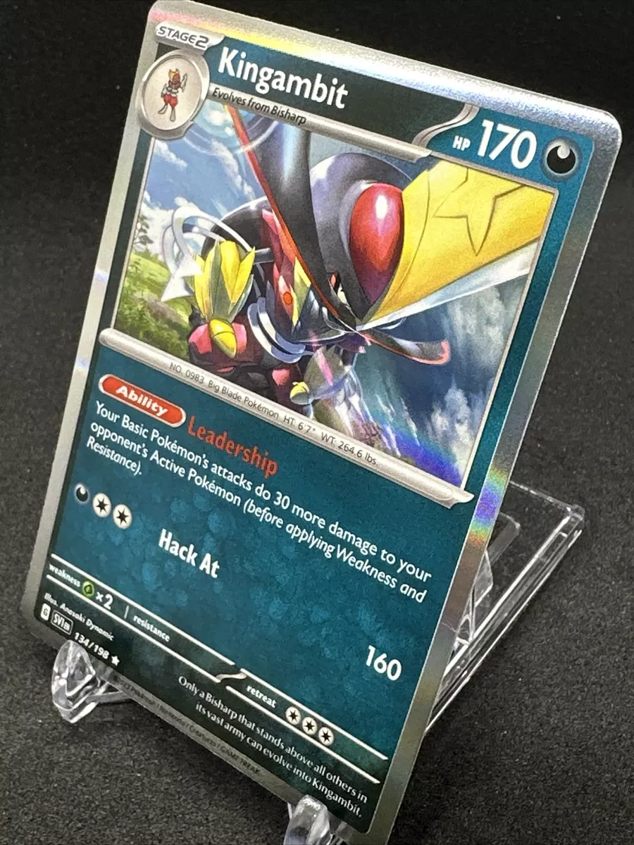 Kingambit - 134/198 Scarlet & Violet Reverse Holo Rare Pokemon - NM/MINT