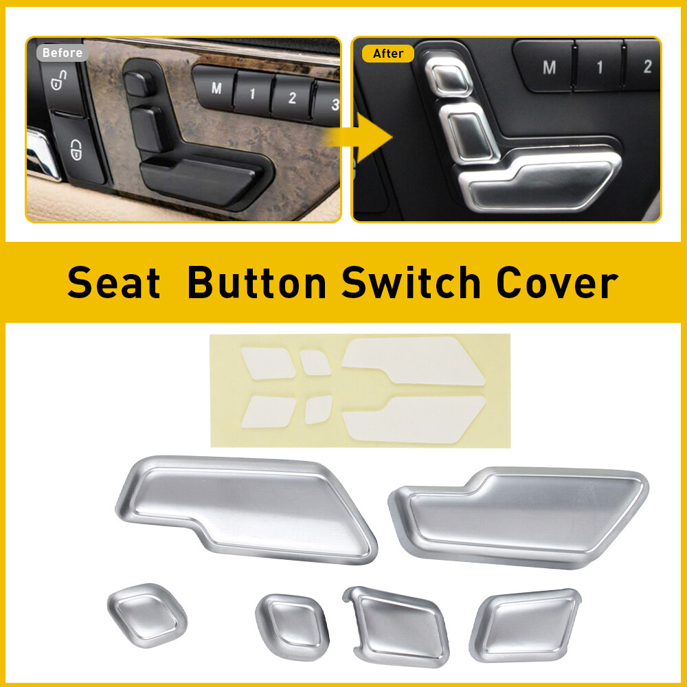 Silver Door Seat Adjust Button Switch for Mercedes-Benz E Class W212 Cover Trim
