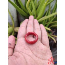 Genuine Red Coral Ring premium cut handmade from Indonesia Akar Bahar Merah