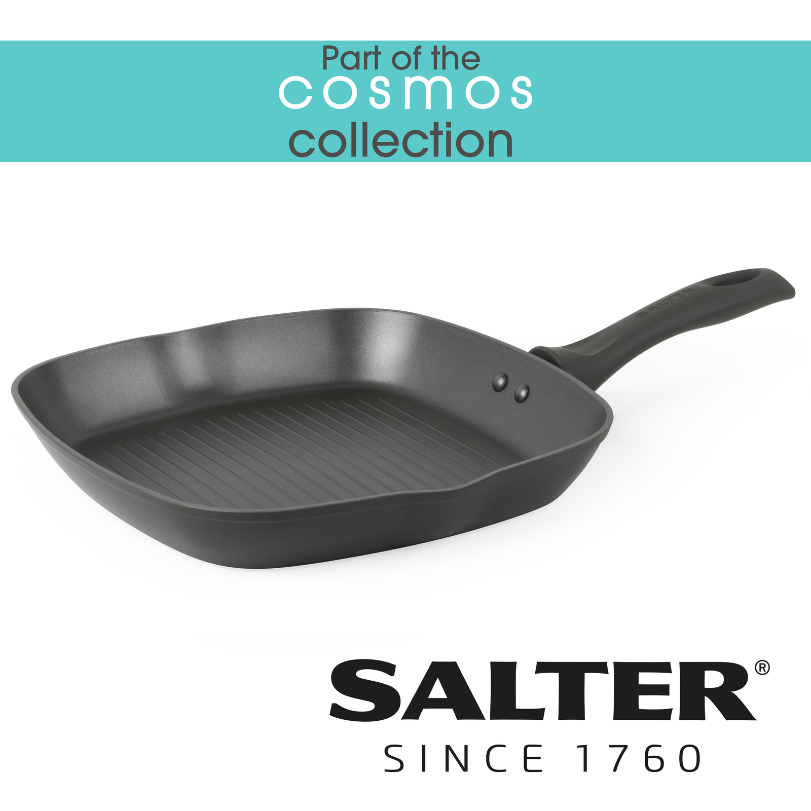 Salter Griddle Grill Fry Pan NonStick 28cm Induction Dishwasher Safe
