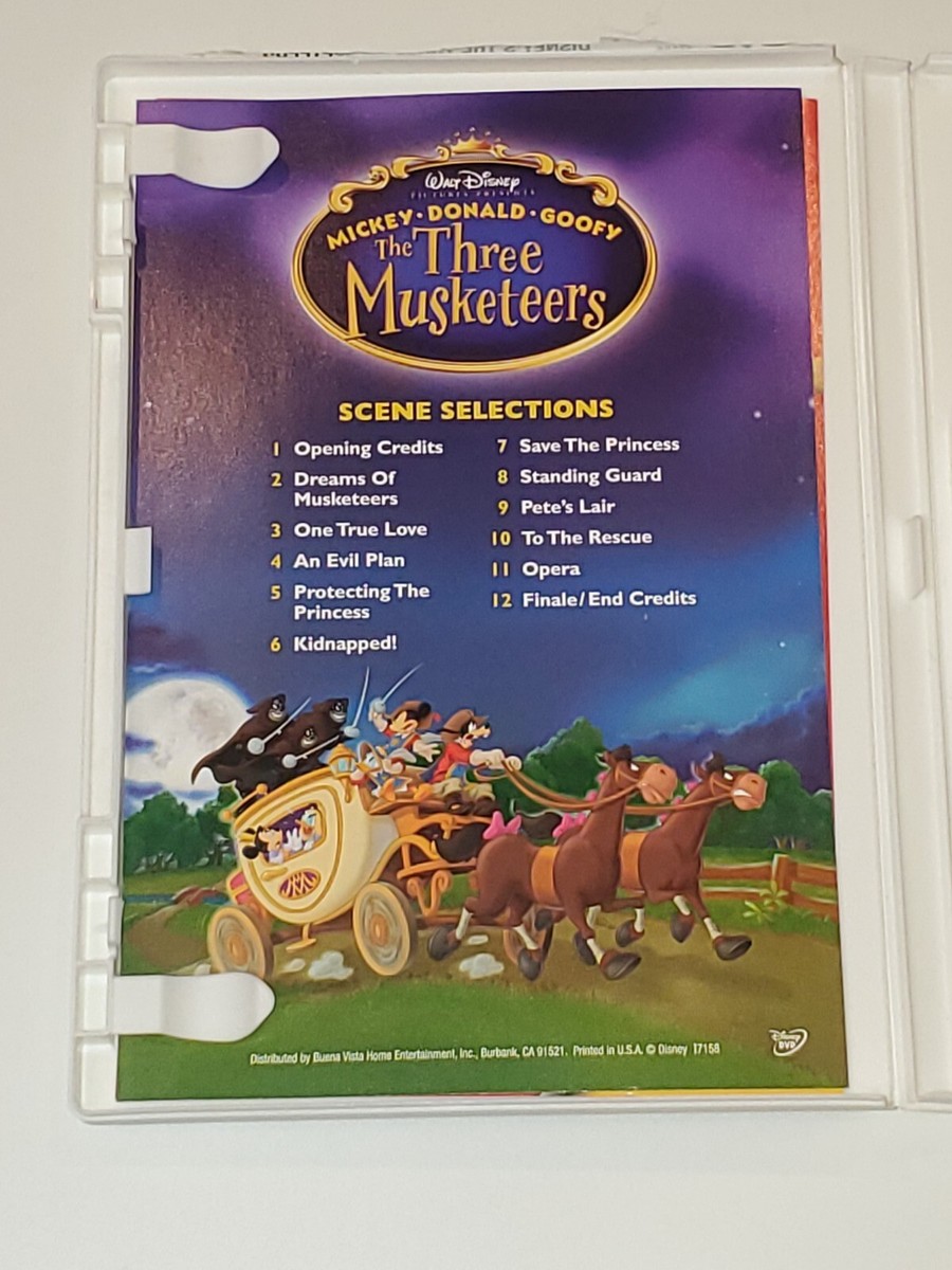 2004 Walt Disney THE THREE MUSKETEERS Classic Movie Film Mickey 2004 Walt Disney THE THREE MUSKETEERS Classic Movie Film Mickey