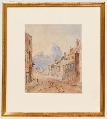 H. Ward - Gerahmtes Aquarell Aus Dem Späten 19. Jahrhundert, Eine Straße In W...