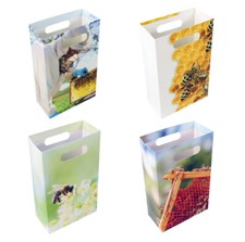 3x Torby upominkowe na słoiki na miód Szklanki z motywem pszczół Torba upominkowa Opakowanie