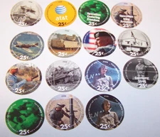 13th  Print  Set  25  Cent AAFES  Pogs 2009 printing About Uncir. 