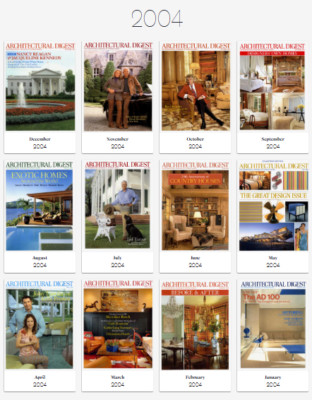 Architectural Digest Magazine_ 12 Issues from the Year 2004 (January - December)