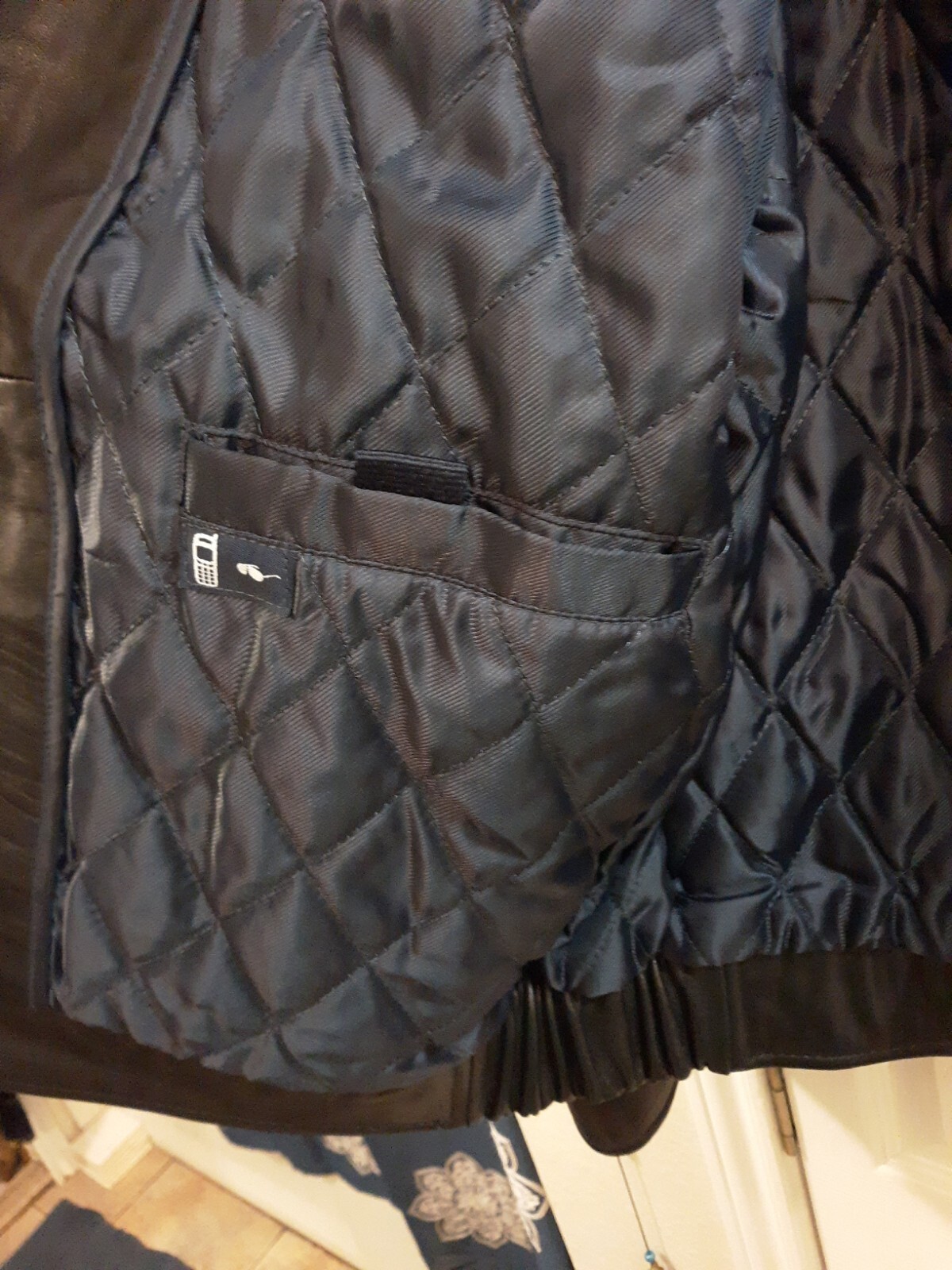 Mens Dockers Black Leather Jacket Size Large Gem