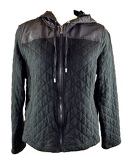 Lauren Ralph Lauren Active Womens Quilted Black Full Zip Hoody Jacket Large