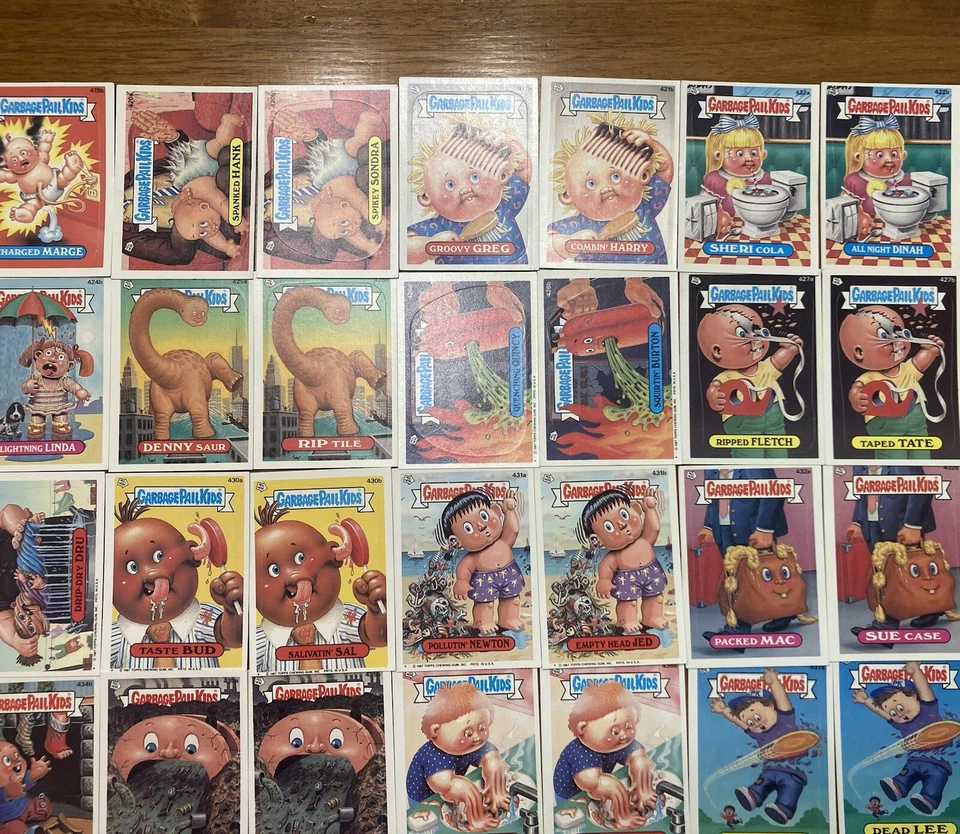 1987 TOPPS GARBAGE PAIL KIDS 11th SERIES 11 FULL SET 84/84 418A-459B A & B SETS - Image 3 of 4